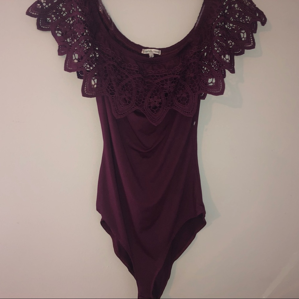 SUPER CUTE BURGUNDY BODY SUIT